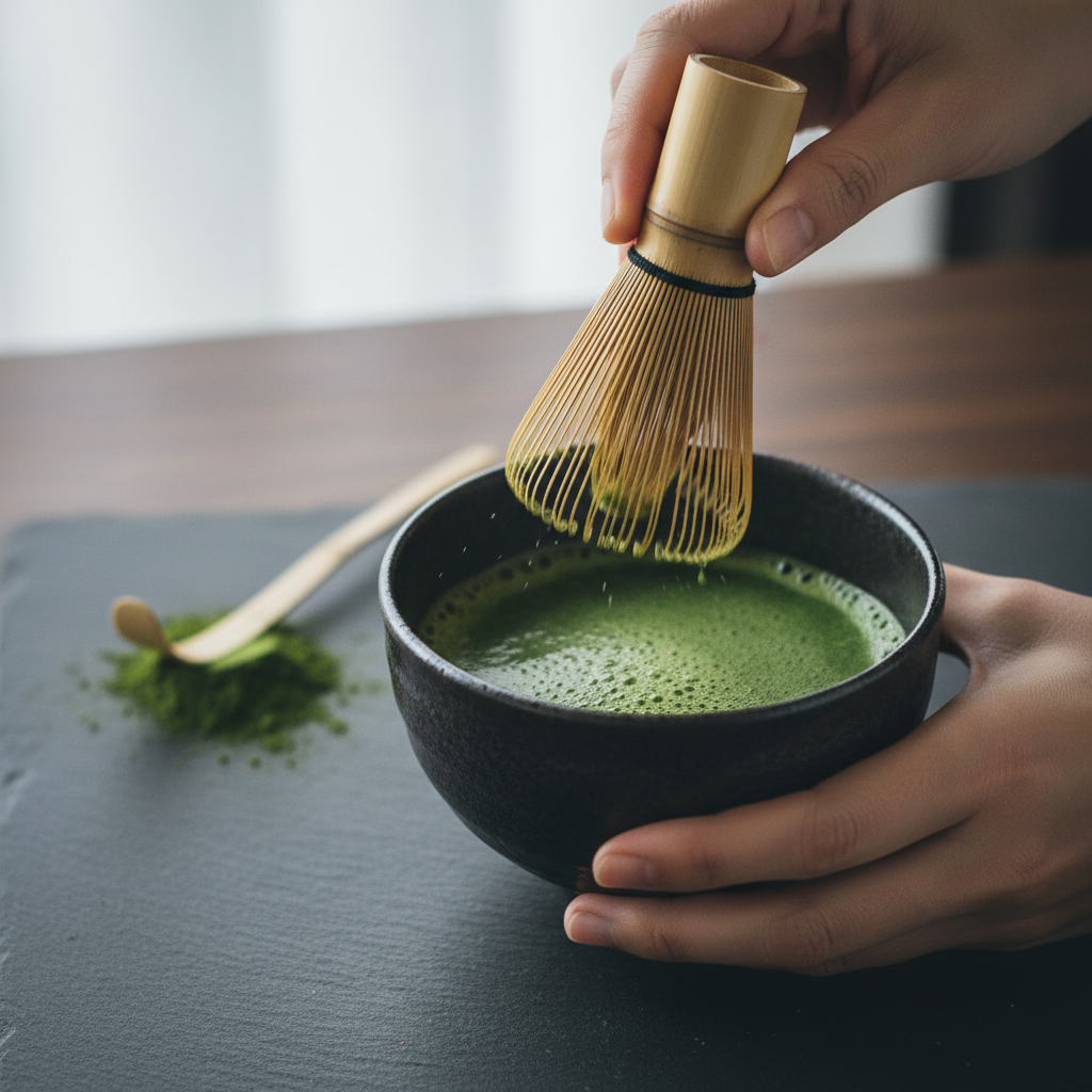 Comment préparer un matcha : la technique du chasen expliquée pas à pas