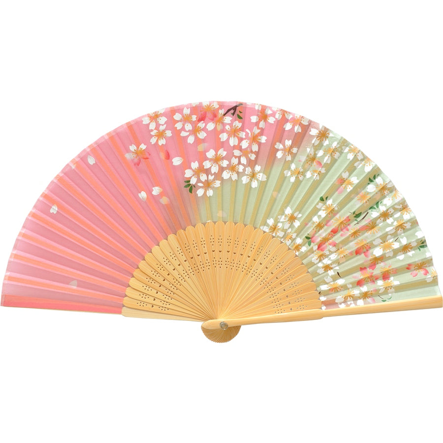 Éventail Japonais Traditionnel – Sakura Bicolore